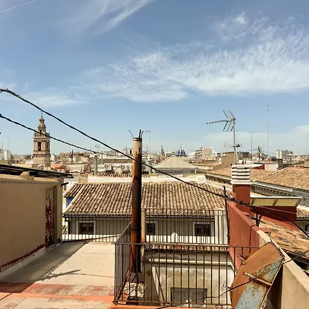Atico Con Terraza Cerca De La Plaza De La Virgen Apartament Walencja